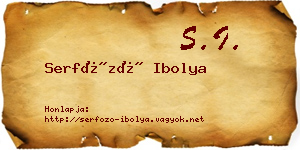 Serfőző Ibolya névjegykártya